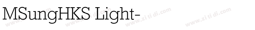 MSungHKS Light字体转换